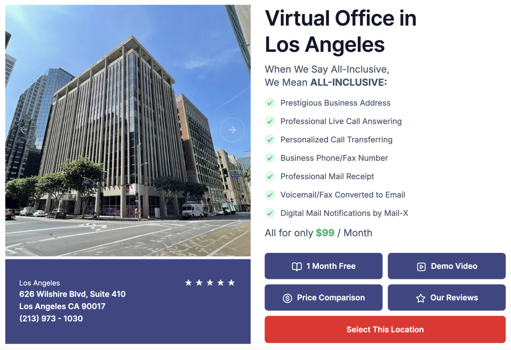 Virtual Office Space in Los Angeles